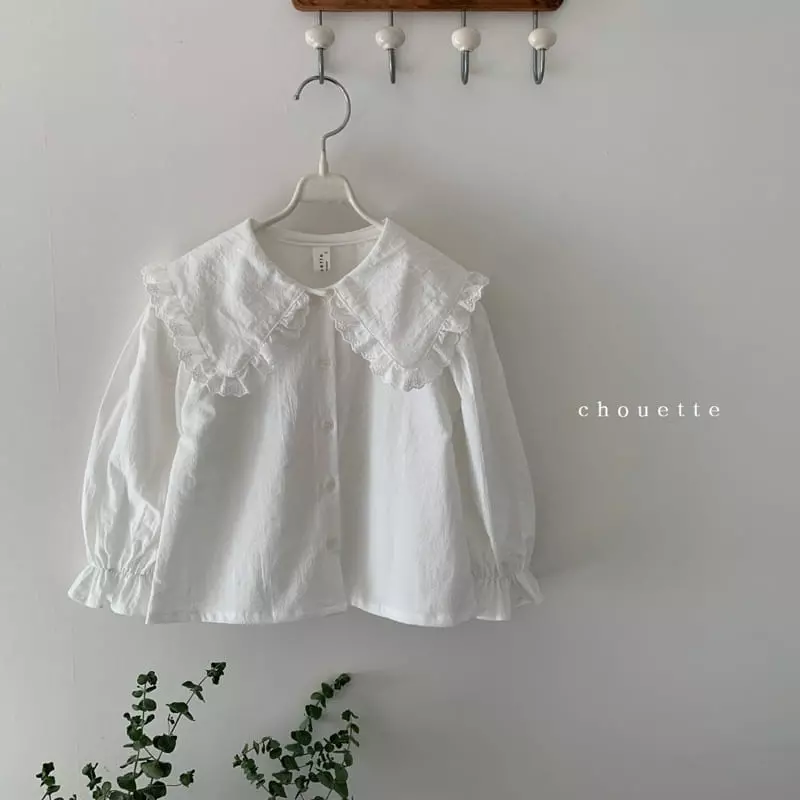 Chouette - Korean Children Fashion - #childofig - Frill Collar Blouse - 2