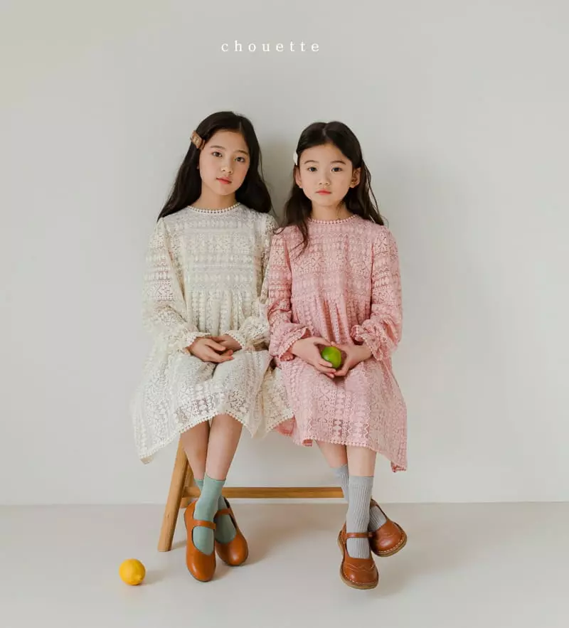 Chouette - Korean Children Fashion - #prettylittlegirls - Navi Lace One-piece - 4