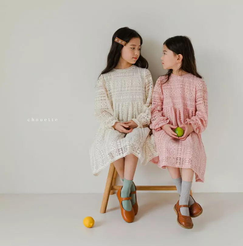 Chouette - Korean Children Fashion - #childofig - Navi Lace One-piece - 5