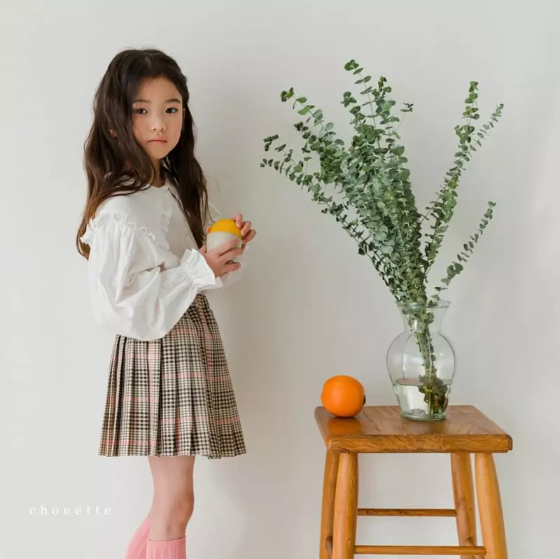 Chouette - Korean Children Fashion - #childrensboutique - Frill Collar Blouse - 3