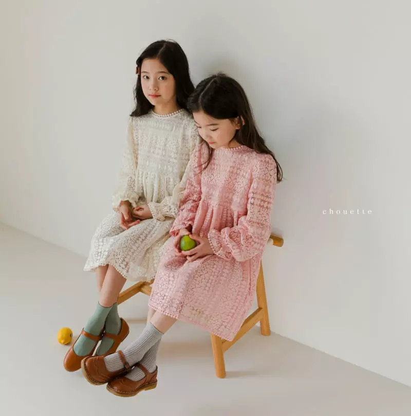 Chouette - Korean Children Fashion - #childrensboutique - Navi Lace One-piece - 6