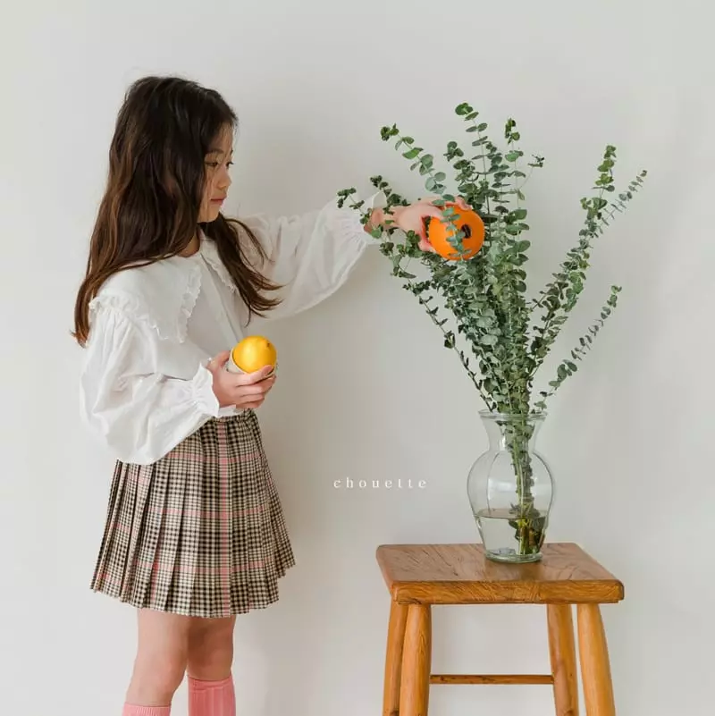 Chouette - Korean Children Fashion - #childrensboutique - Frill Collar Blouse - 4