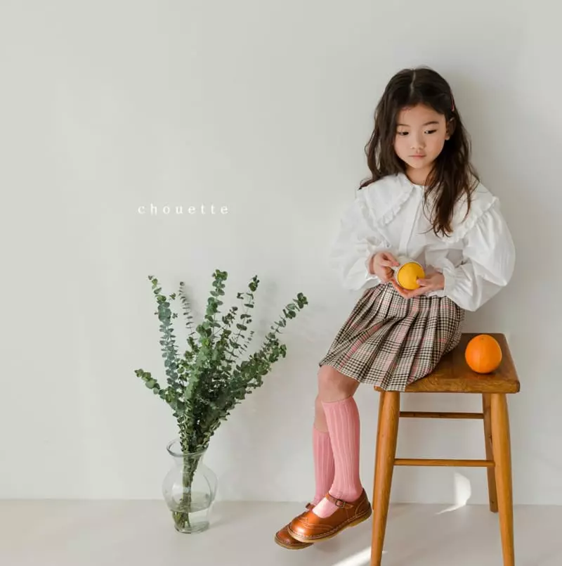 Chouette - Korean Children Fashion - #discoveringself - Frill Collar Blouse - 5