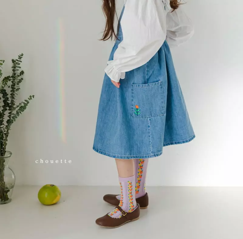 Chouette - Korean Children Fashion - #discoveringself - Tulip Denim One-piece - 7