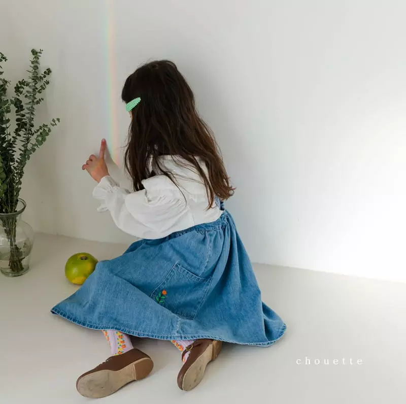 Chouette - Korean Children Fashion - #fashionkids - Tulip Denim One-piece - 8