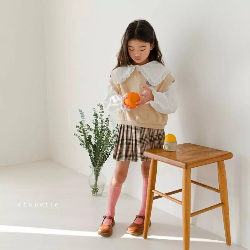 Chouette - Korean Children Fashion - #kidsshorts - Frill Collar Blouse - 7