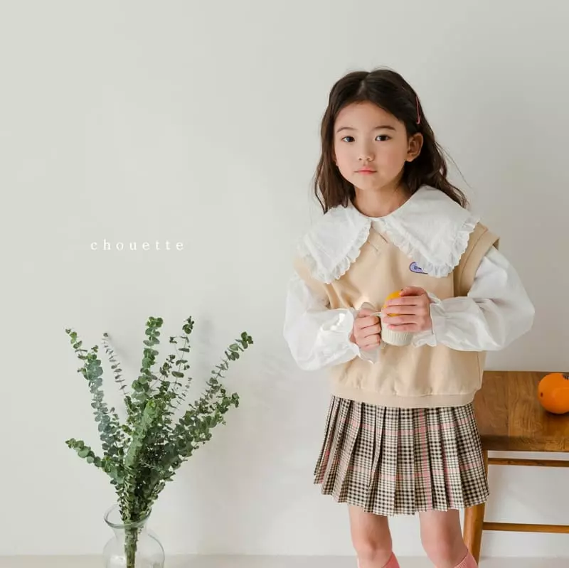 Chouette - Korean Children Fashion - #kidsstore - Frill Collar Blouse - 8