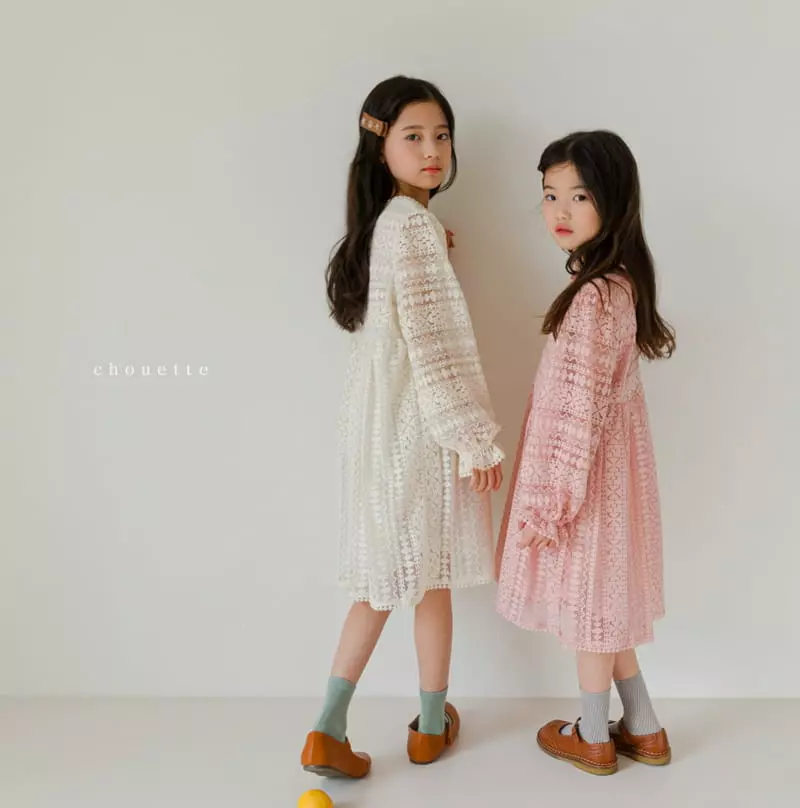 Chouette - Korean Children Fashion - #kidsstore - Navi Lace One-piece - 11