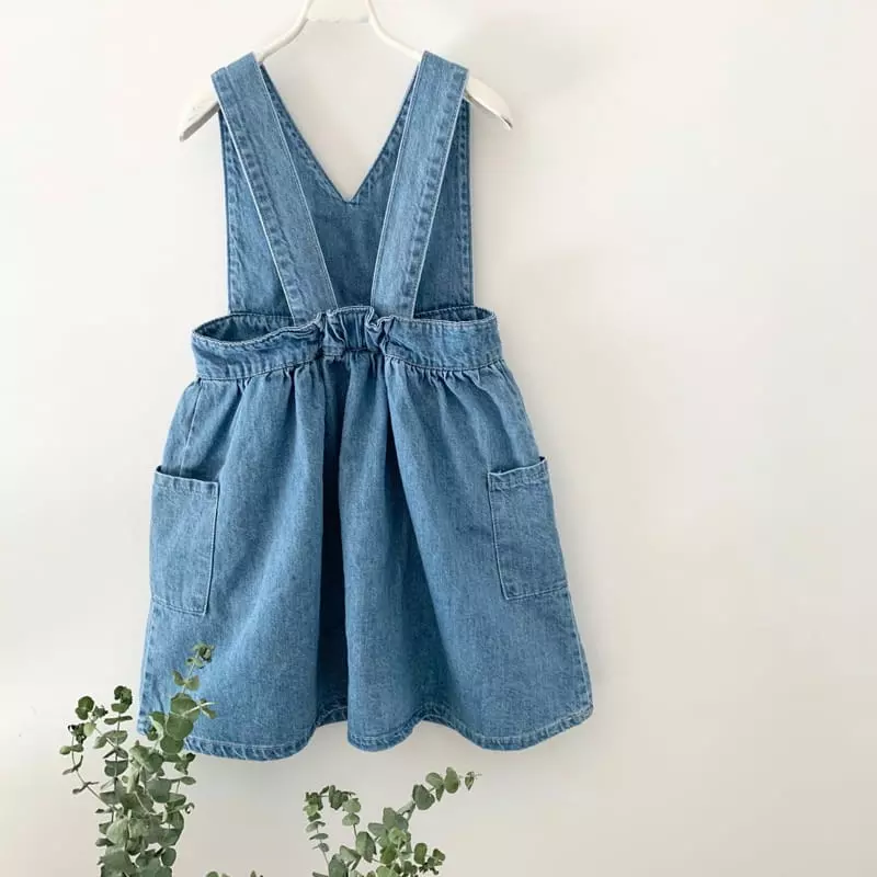 Chouette - Korean Children Fashion - #kidsstore - Tulip Denim One-piece - 10