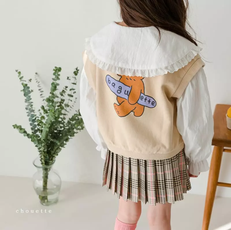 Chouette - Korean Children Fashion - #kidzfashiontrend - Frill Collar Blouse - 9