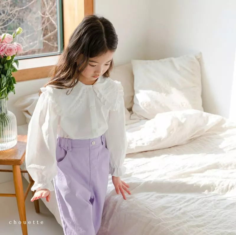 Chouette - Korean Children Fashion - #littlefashionista - Frill Collar Blouse - 11