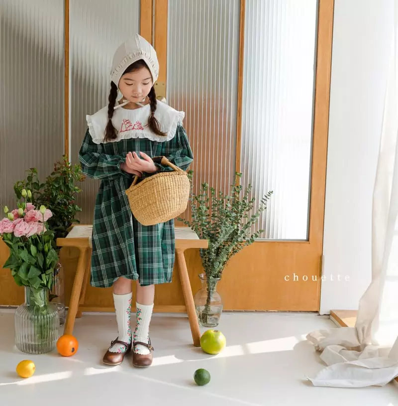 Chouette - Korean Children Fashion - #littlefashionista - Girl Embroidery One-piece