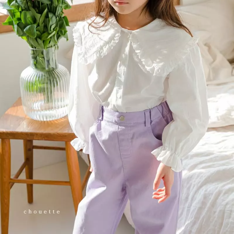 Chouette - Korean Children Fashion - #magicofchildhood - Frill Collar Blouse - 12