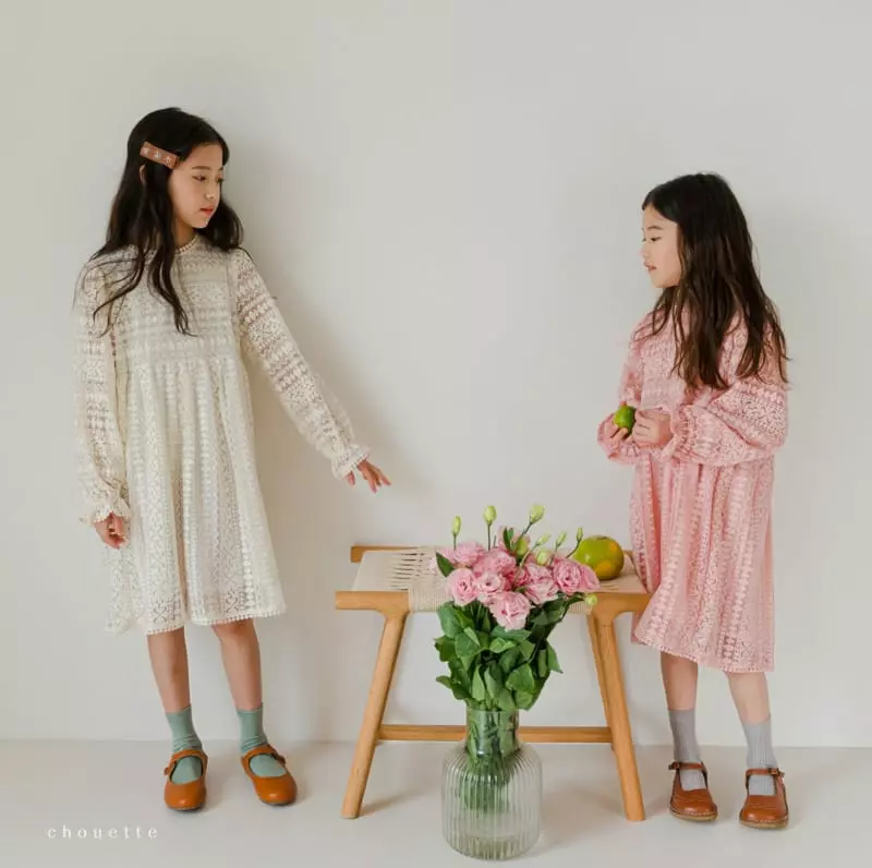 Chouette - Korean Children Fashion - #minifashionista - Navi Lace One-piece - 2