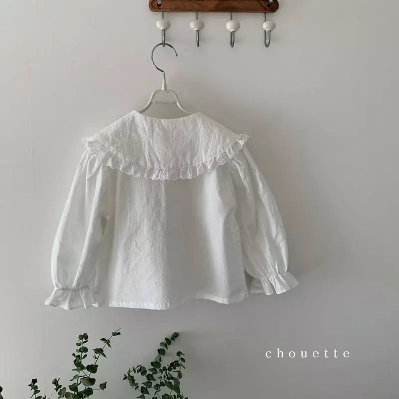 Chouette - Korean Children Fashion - #stylishchildhood - Frill Collar Blouse