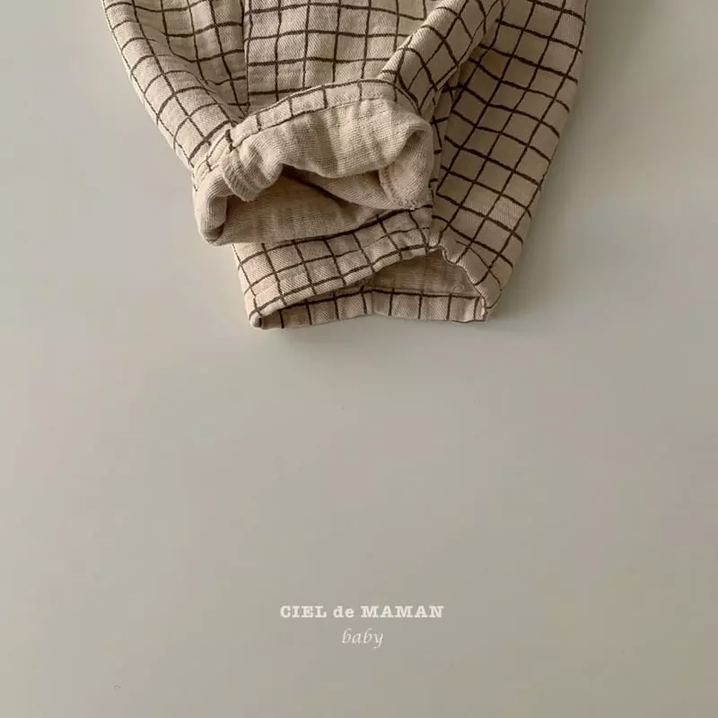 Ciel De Maman - Korean Baby Fashion - #babyboutique - Square Check Dungarees - 6