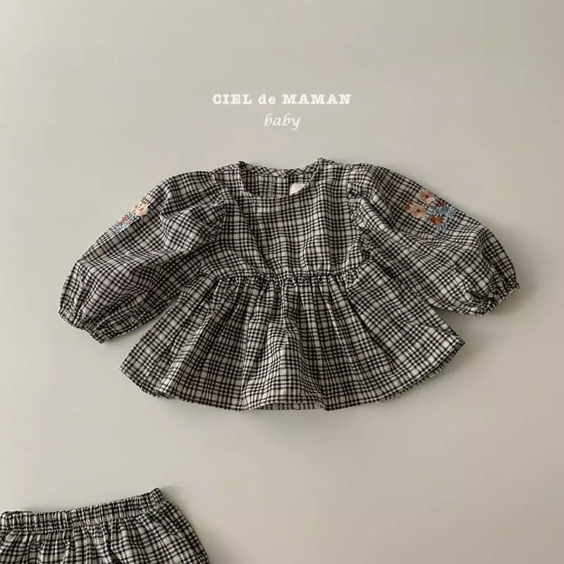 Ciel De Maman - Korean Baby Fashion - #babyboutique - Enok Embroidery Top Bottom Set - 4