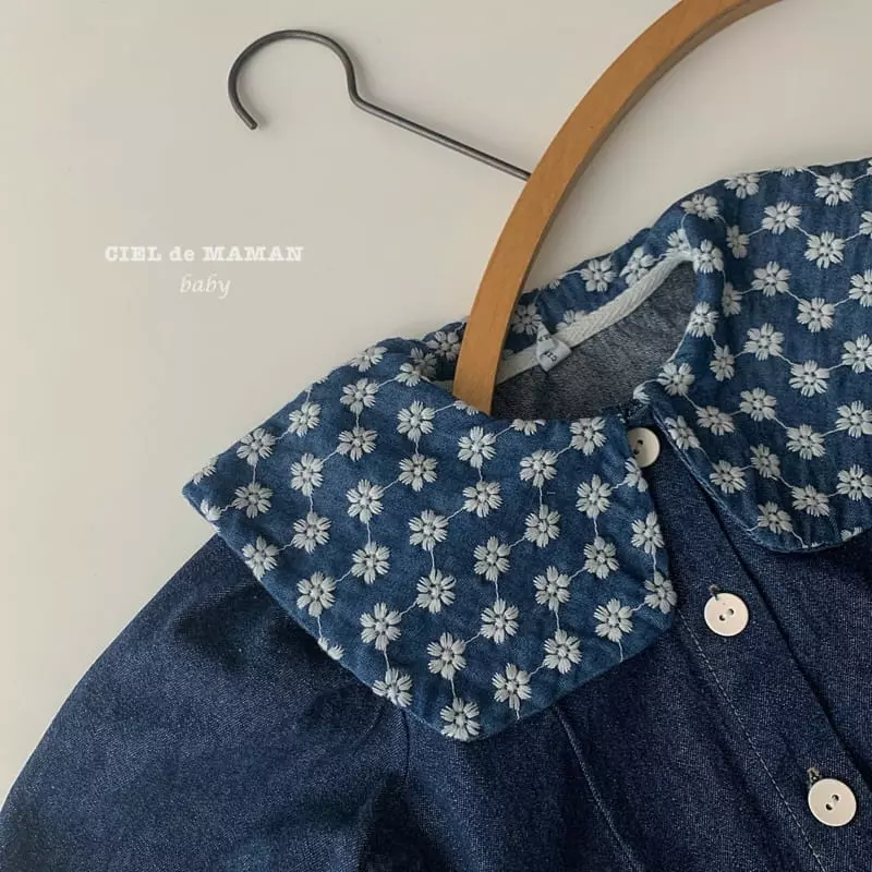 Ciel De Maman - Korean Baby Fashion - #babyboutiqueclothing - Denim Sailor Bloomer Set - 2
