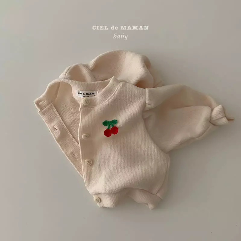 Ciel De Maman - Korean Baby Fashion - #babyclothing - Cherry Cardigan - 5