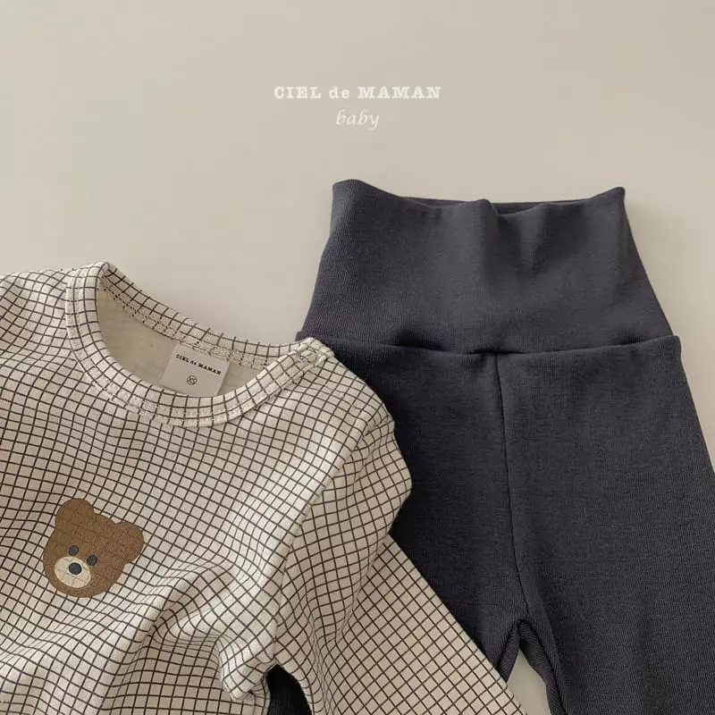 Ciel De Maman - Korean Baby Fashion - #babyfashion - Bear Paint Bodysuit with Leggings - 9