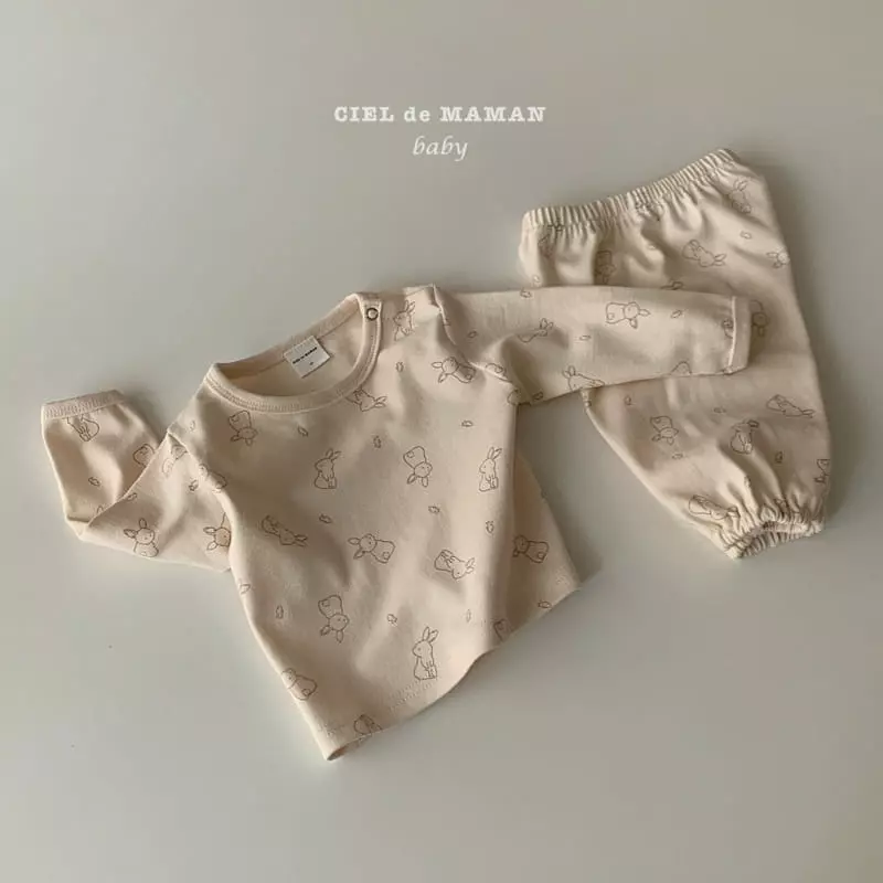 Ciel De Maman - Korean Baby Fashion - #babyoutfit - Bebe Easywear Set - 6