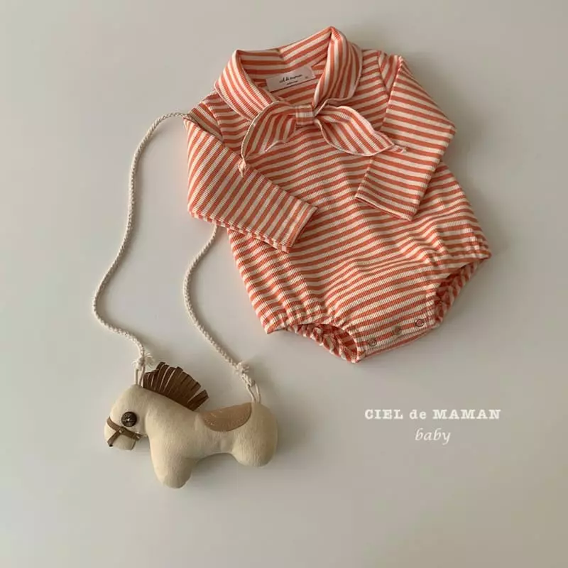 Ciel De Maman - Korean Baby Fashion - #babyoutfit - Ribbon Bodysuit - 2