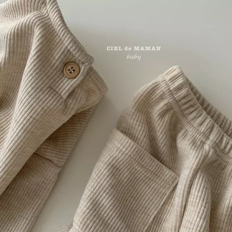 Ciel De Maman - Korean Baby Fashion - #babywear - Puppy Rib Top Bottom Set - 5
