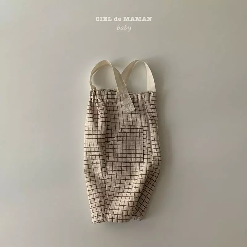 Ciel De Maman - Korean Baby Fashion - #babywear - Square Check Dungarees - 4