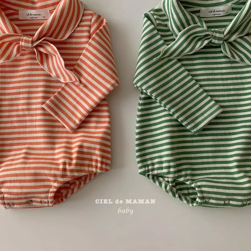 Ciel De Maman - Korean Baby Fashion - #babywear - Ribbon Bodysuit - 4