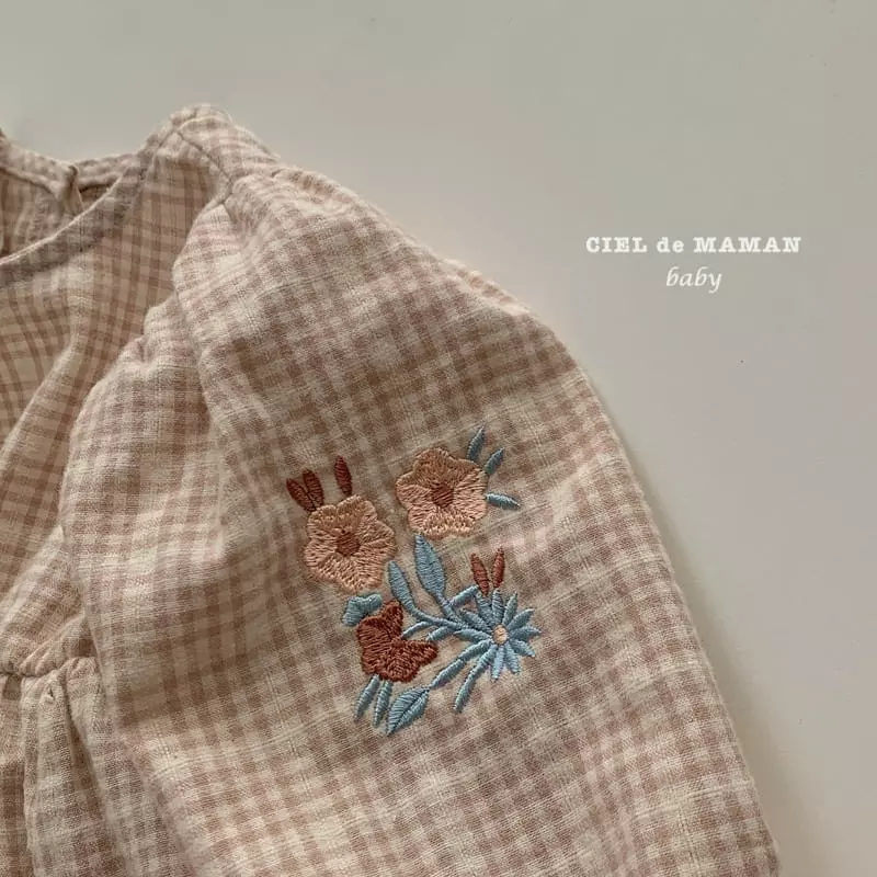 Ciel De Maman - Korean Baby Fashion - #onlinebabyshop - Enok Embroidery Top Bottom Set - 2