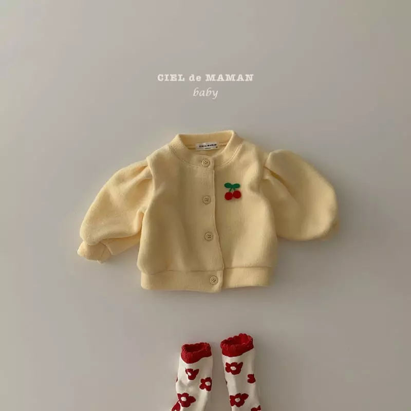 Ciel De Maman - Korean Baby Fashion - #onlinebabyshop - Cherry Cardigan