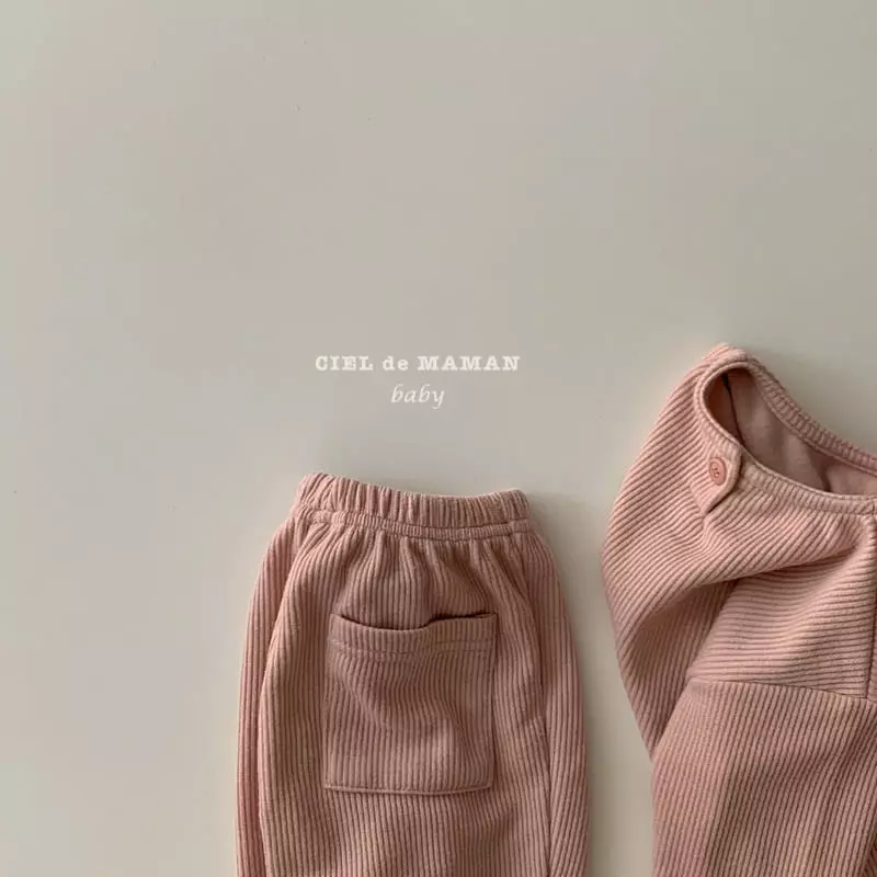 Ciel De Maman - Korean Baby Fashion - #smilingbaby - Puppy Rib Top Bottom Set - 8