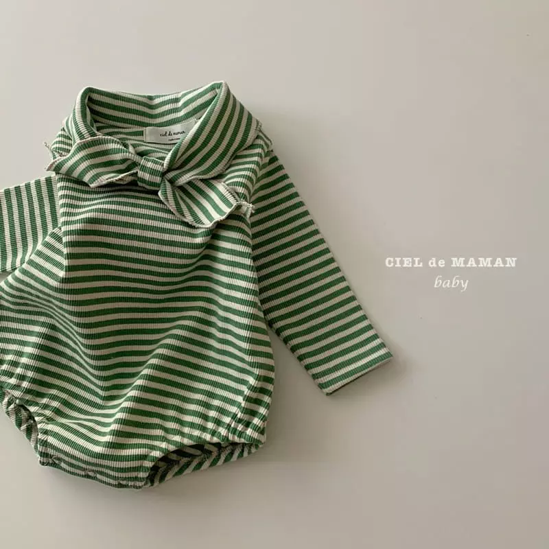 Ciel De Maman - Korean Baby Fashion - #smilingbaby - Ribbon Bodysuit - 6