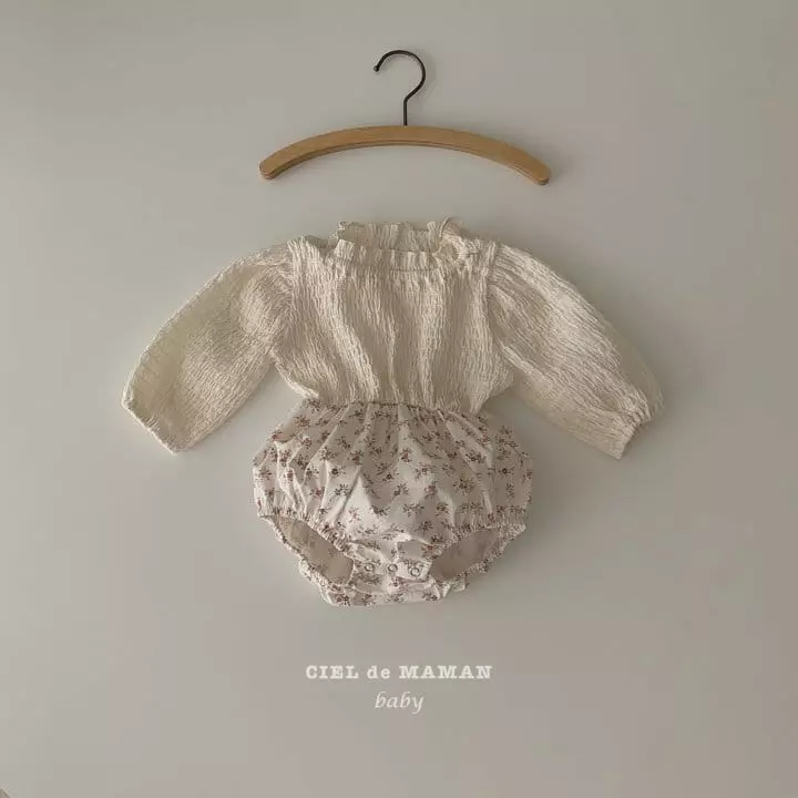 Ciel De Maman - Korean Baby Fashion - #smilingbaby - Smocked Bodysuit - 2