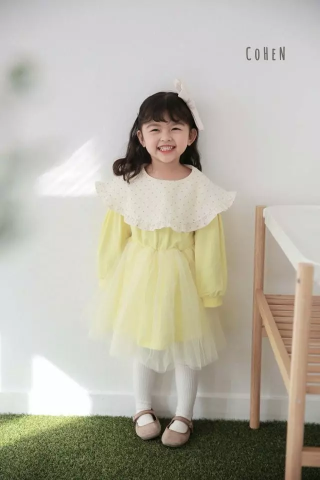 Cohen - Korean Children Fashion - #childofig - Dot Collar One-piece - 11