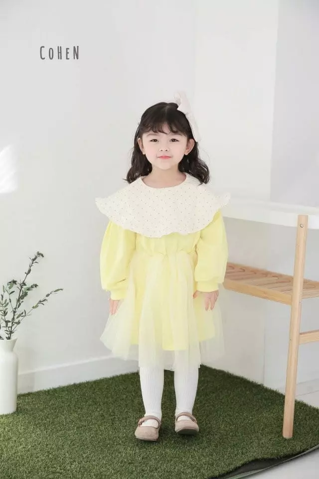 Cohen - Korean Children Fashion - #magicofchildhood - Dot Collar One-piece - 5