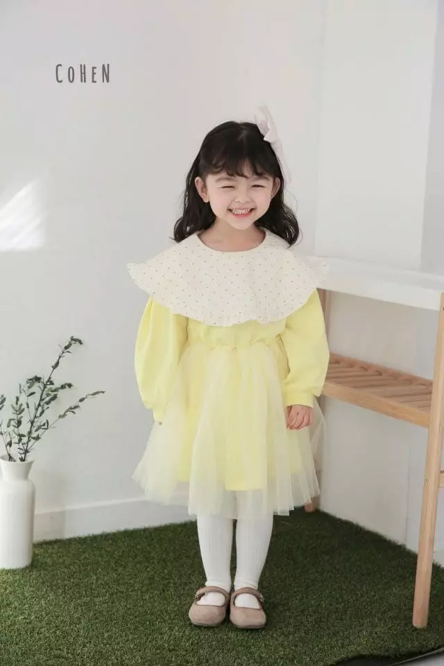 Cohen - Korean Children Fashion - #prettylittlegirls - Dot Collar One-piece - 7