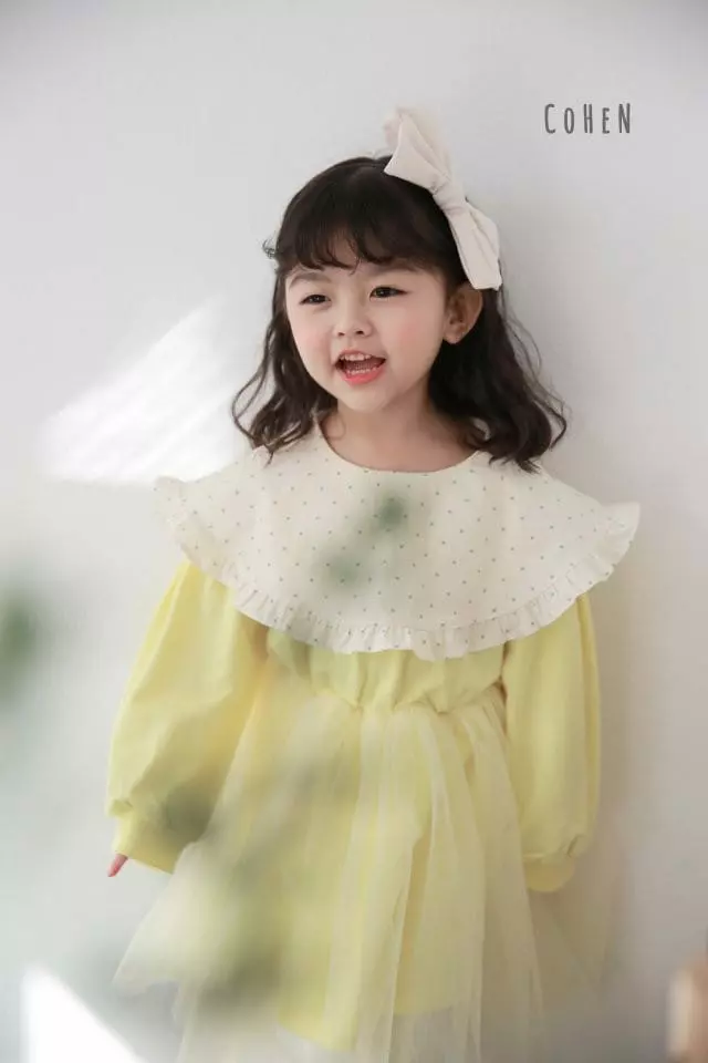 Cohen - Korean Children Fashion - #stylishchildhood - Dot Collar One-piece - 10