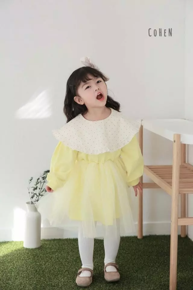 Cohen - Korean Children Fashion - #todddlerfashion - Dot Collar One-piece - 8