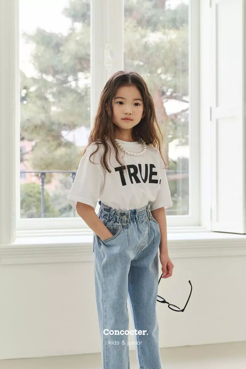 Concocter - Korean Children Fashion - #Kfashion4kids - Band Frill Jeans - 3