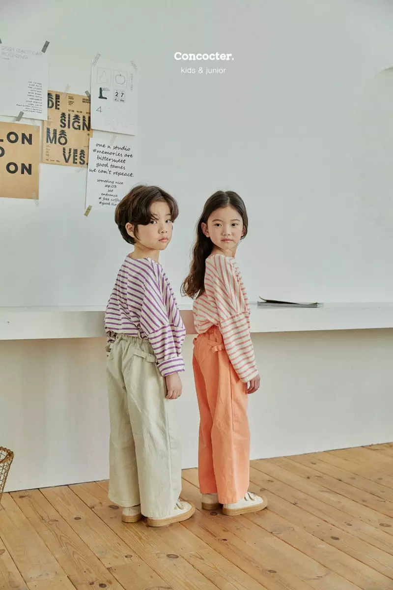 Concocter - Korean Children Fashion - #childofig - Loose Stripes Tee - 9
