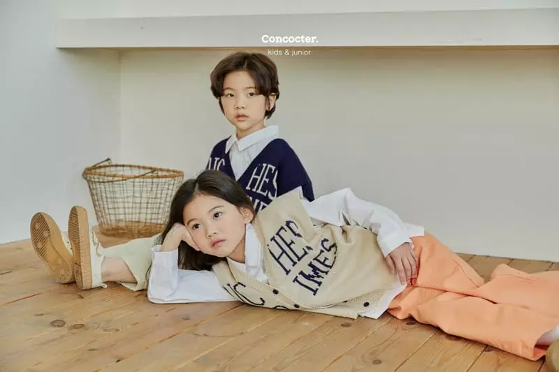 Concocter - Korean Children Fashion - #childofig - Lettering Knit Vest - 8