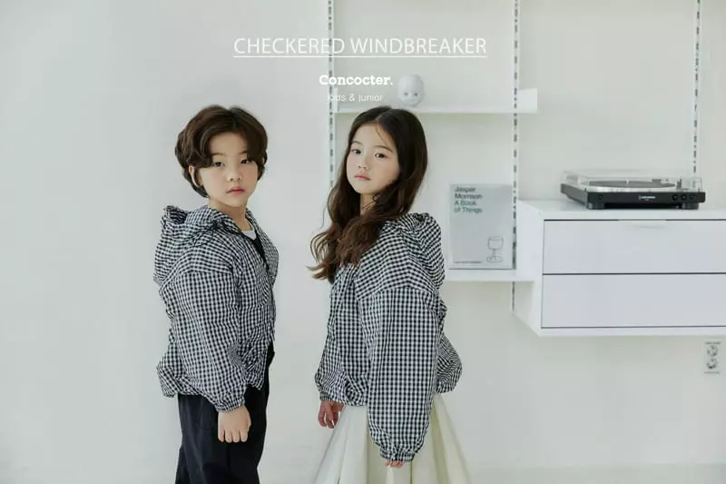 Concocter - Korean Children Fashion - #childofig - Check Wind Breaker  - 6