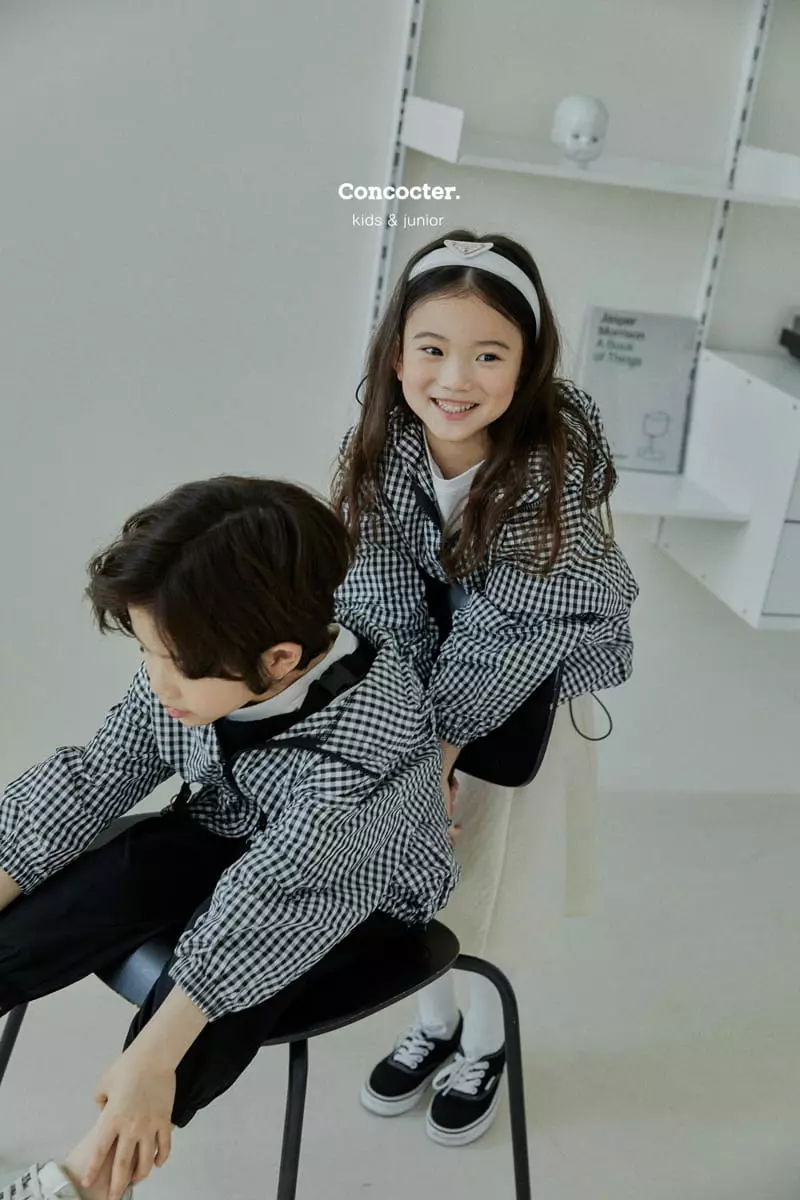 Concocter - Korean Children Fashion - #childrensboutique - Check Wind Breaker  - 8