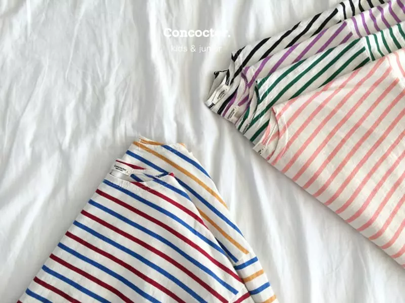 Concocter - Korean Children Fashion - #designkidswear - Loose Stripes Tee - 11