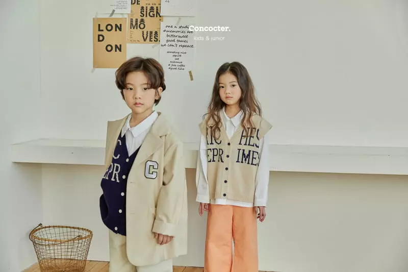 Concocter - Korean Children Fashion - #designkidswear - Lettering Knit Vest - 10