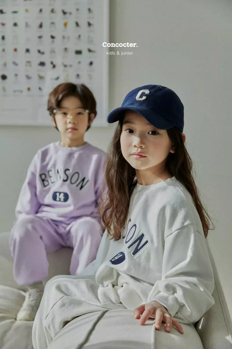 Concocter - Korean Children Fashion - #childrensboutique - Benson Embroidery Top Bottom Set - 4