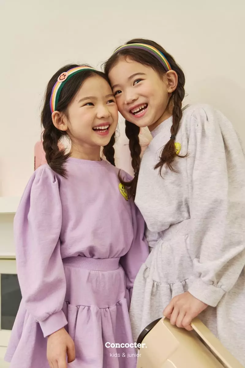 Concocter - Korean Children Fashion - #designkidswear - Smile Skirt Top Bottom Set - 7