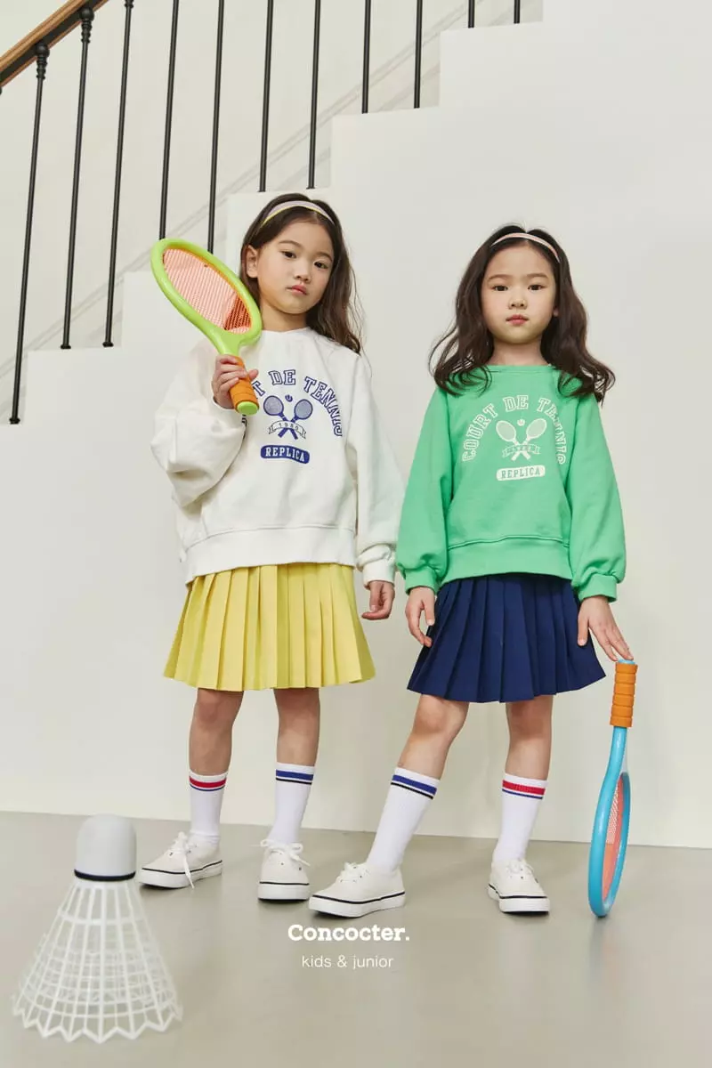 Concocter - Korean Children Fashion - #childrensboutique - Tennis Raglan Sweatshirt - 4