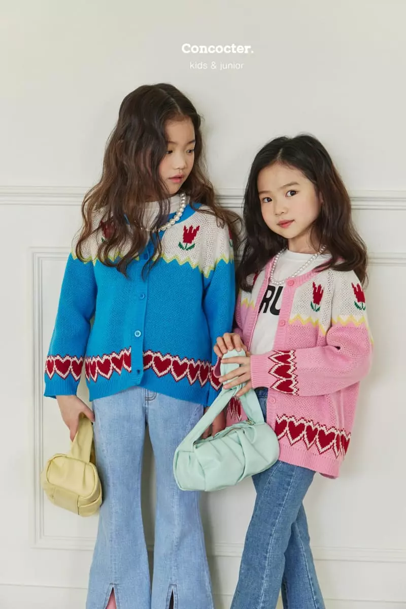 Concocter - Korean Children Fashion - #designkidswear - Mi U Floral Cardigan